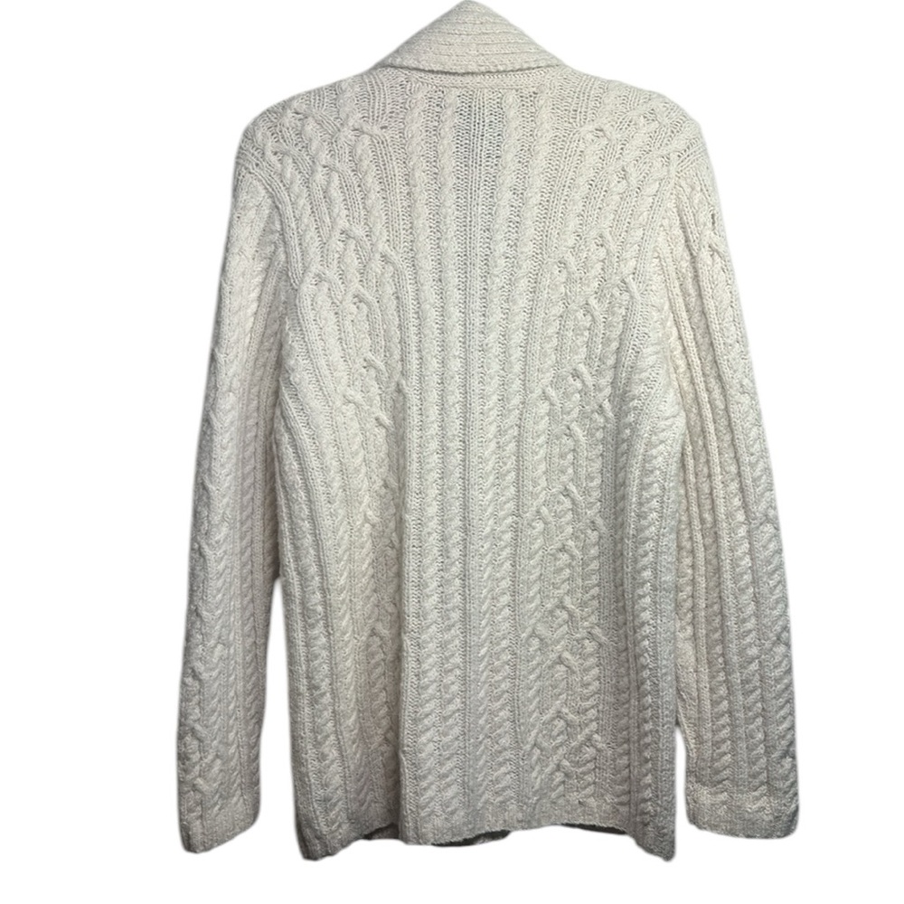 Vintage Ralph Lauren Fisherman Wool Cardigan Chunky Coastal Grandma Preppy - Picture 5 of 7